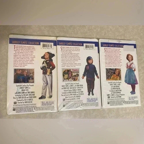 VINTAGE Shirley Temple Movies 1-6 Clamshell VHS Tape Movie Colorized Version - Picture 5 of 16